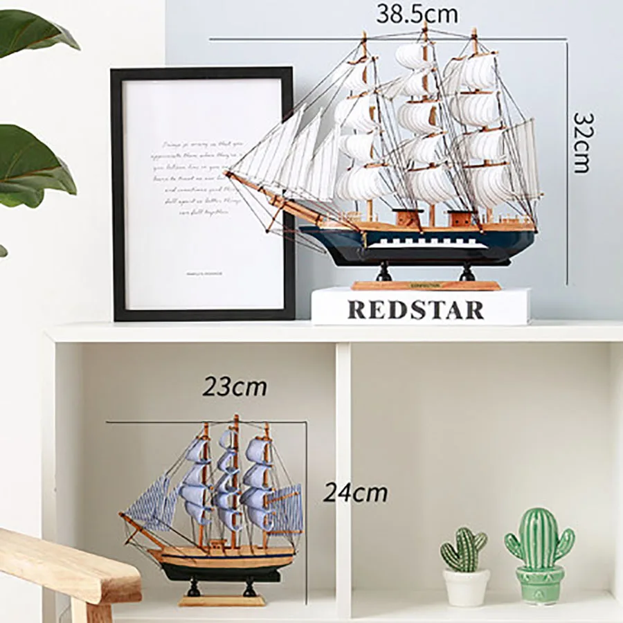 Парусник модель украшения аксессуары для дома гостиной дерево Декорации