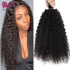 Кудрявые вьющиеся ленты на всю голову, 40 шт., человеческие волосы для черных женщин, Бразильская кожа, Невидимая клейкая лента для наращивания