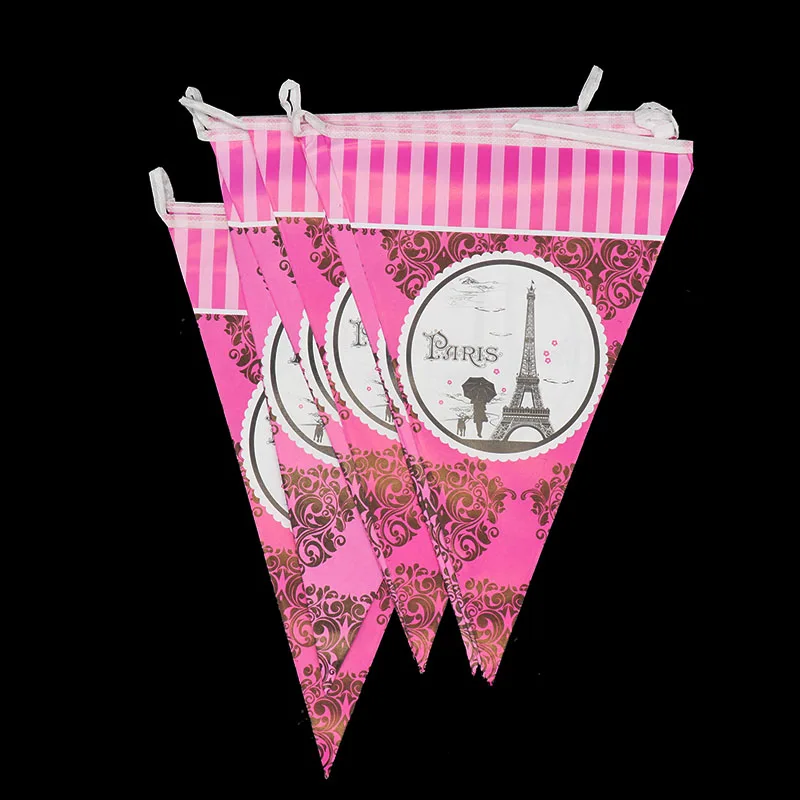 

10pcs/lot Eiffel Tower theme party banners Eiffel Tower party decorations Paris Tower theme banners