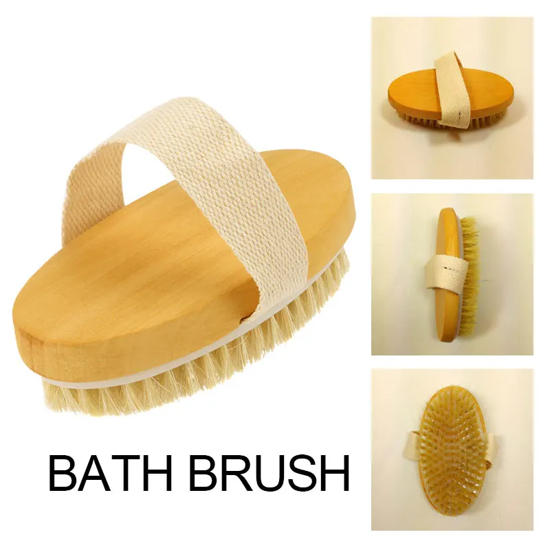 Легкая Чистка спины масло для сухой кожи тела Мягкая натуральная щетина