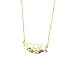 RIR Delicate Petite с листьями ветка кулон ожерелье мир ожерелья движение ювелирные изделия для подружки невесты подарок