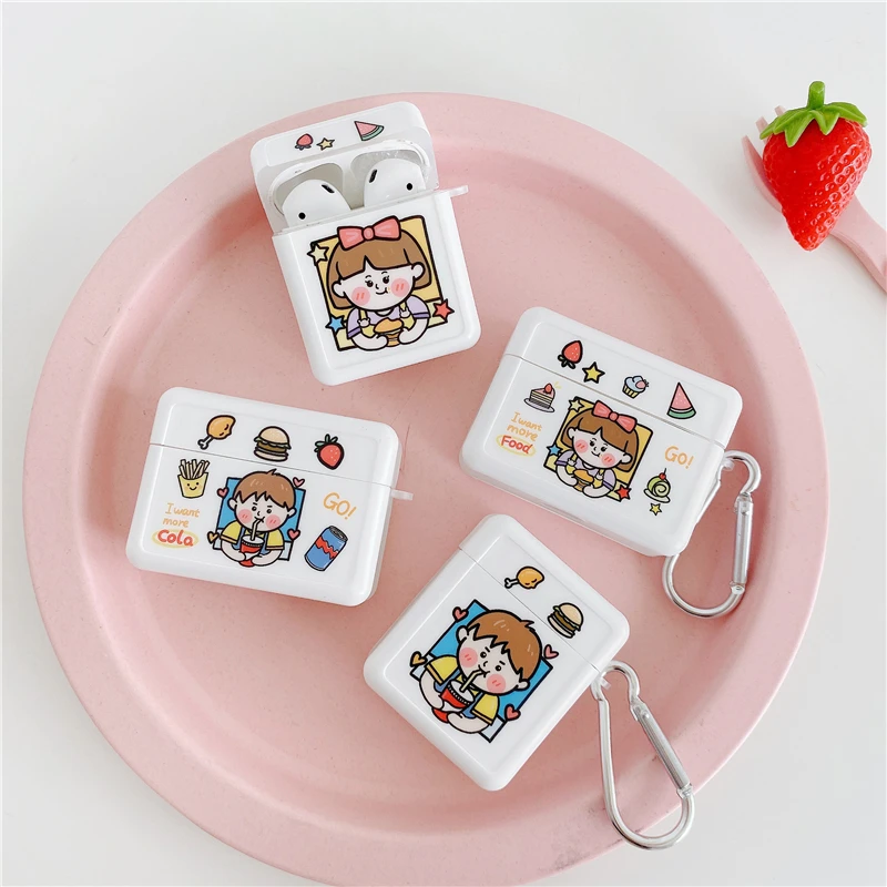 Чехол для наушников Airpods Pro любителей еды мягкий чехол аниме Apple Air Pods 2 защитный