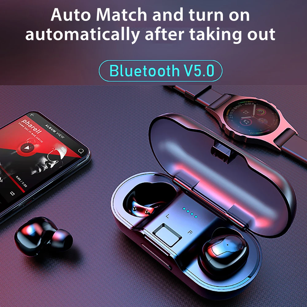 DOCIDACI Bluetooth наушники 5 0 настоящие беспроводные стерео спортивные Игровые HiFi