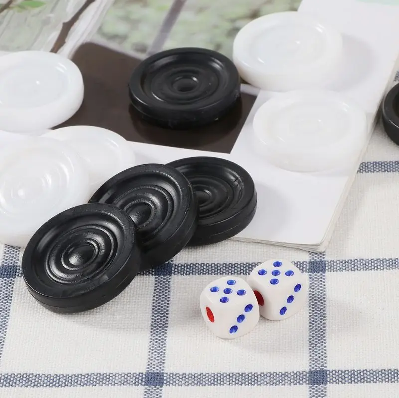 X5QF 30 шт. черно-белые шахматы Backgammon пластиковые международные шашки | Спорт и