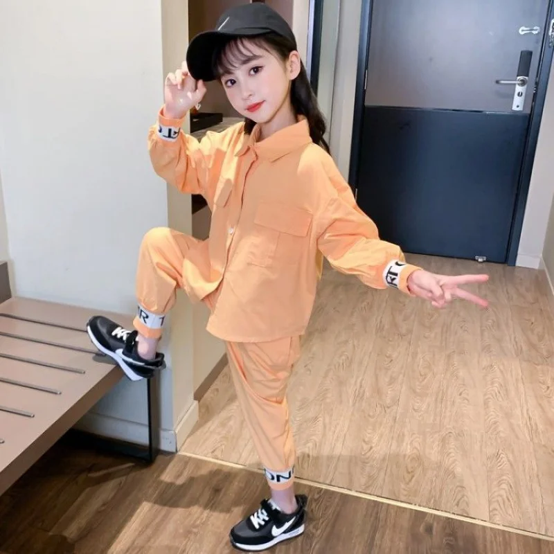 Elegant Spring Autumn Baby Boys Girls Set Kids Sweatshirts +Pants Sport Tracksuit Teenage Children Clothing Suit High Quality