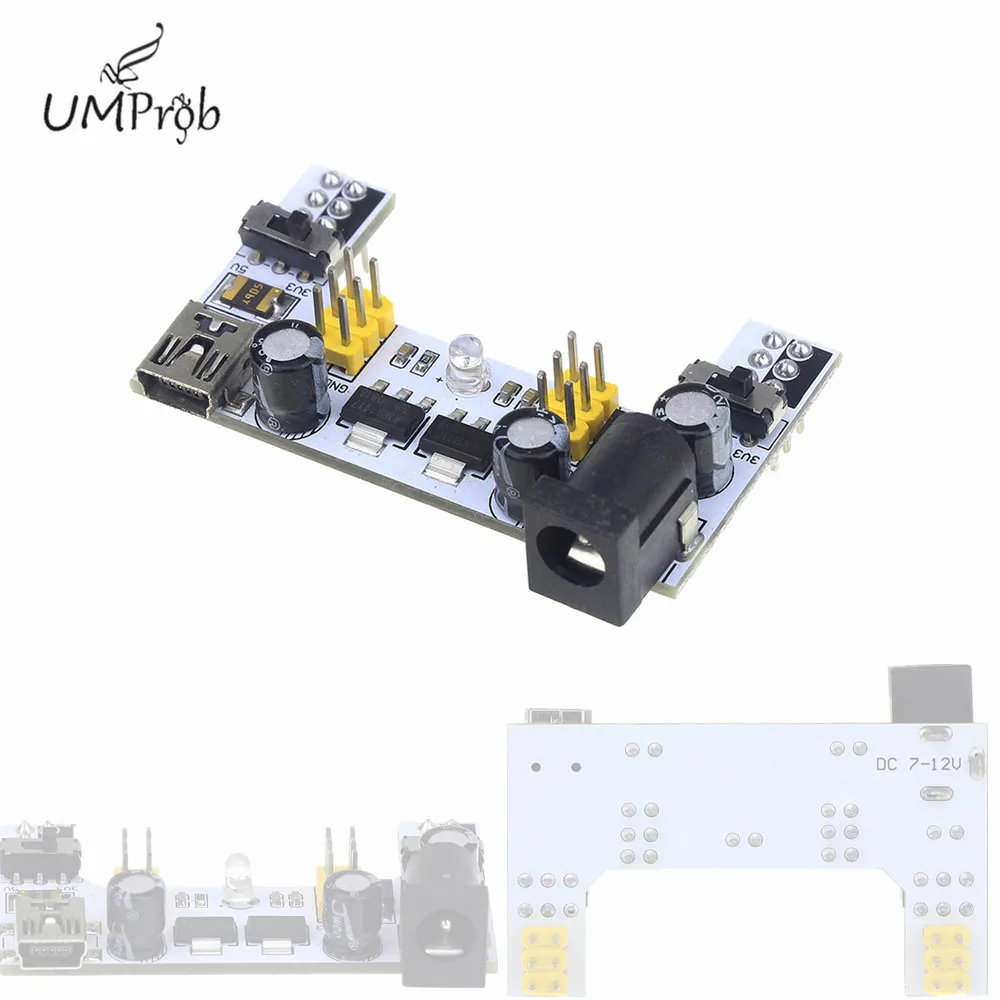 Мини usb 2 канала MB102 DC 7 12 В макетная плата интерфейса модуль питания для