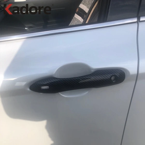 Фото Для Toyota Corolla 2019 2021 для Camry XV70 17 20 углеродное волокно боковая крышка дверной ручки