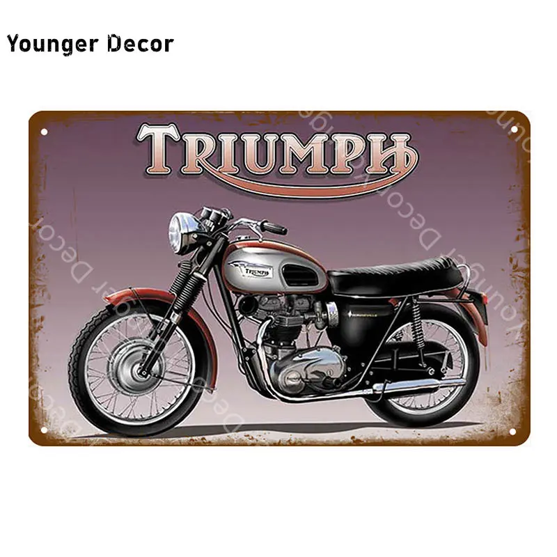 Металлический постер Triumph Norton для мотоциклов ретро с мотором железный настенный