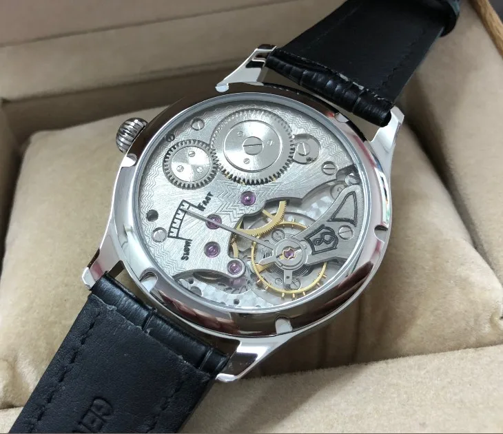 Мужские механические часы с сапфировым стеклом 44 мм | Наручные