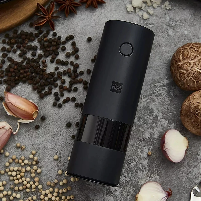 

Xiaomi Huohou Electric Automatic Mill Pepper And Salt Grinder 5 Modes LED Light Peper Spice Grain Kitchen Spice Pulverizer