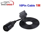 10PIN кабель для мотоцикла 1 м Длина для BWM ICOM A2 D OBD2 диагностический кабель мотоцикл I-COM D 10Pin адаптера переменного тока к 16Pin соединительный кабель