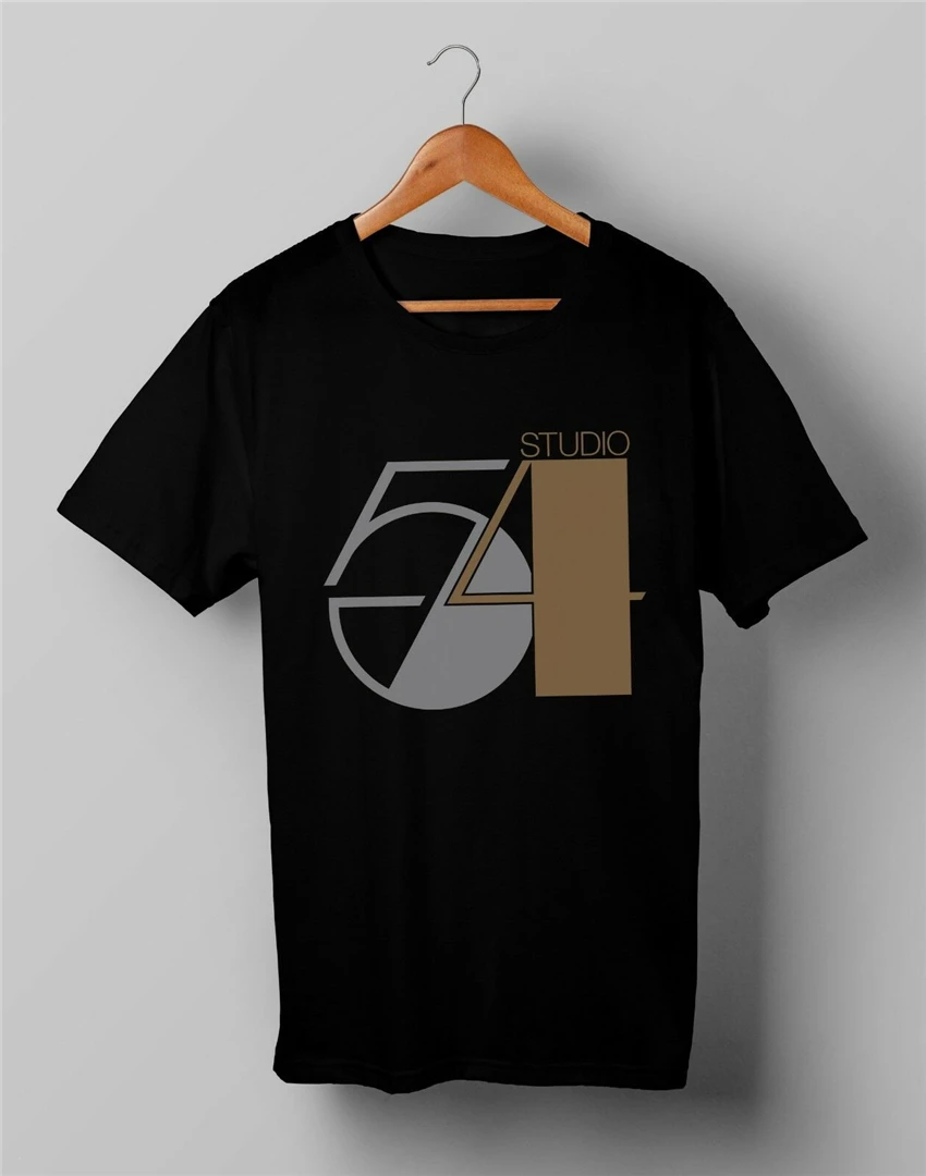 Винтажная студия 54 Oldschool Dance ретро Футболка Черный Размер S M L XL 2XL Цифровая