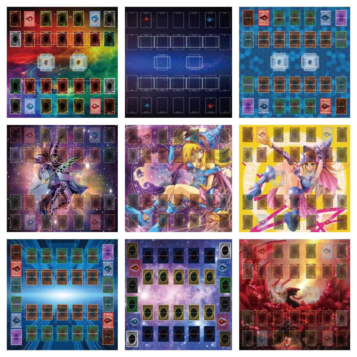 Yu Gi Oh-alfombra de juego de goma de espuma para beb&eacute;, tapete de juego de color Negro, Rosa, drag&oacute;n, mago oscuro, estilo de chica-0
