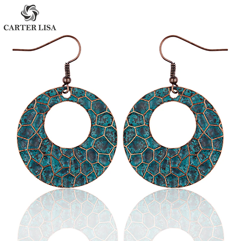 Женские Висячие серьги CARTER LISA геометрические из сплава с гравировкой