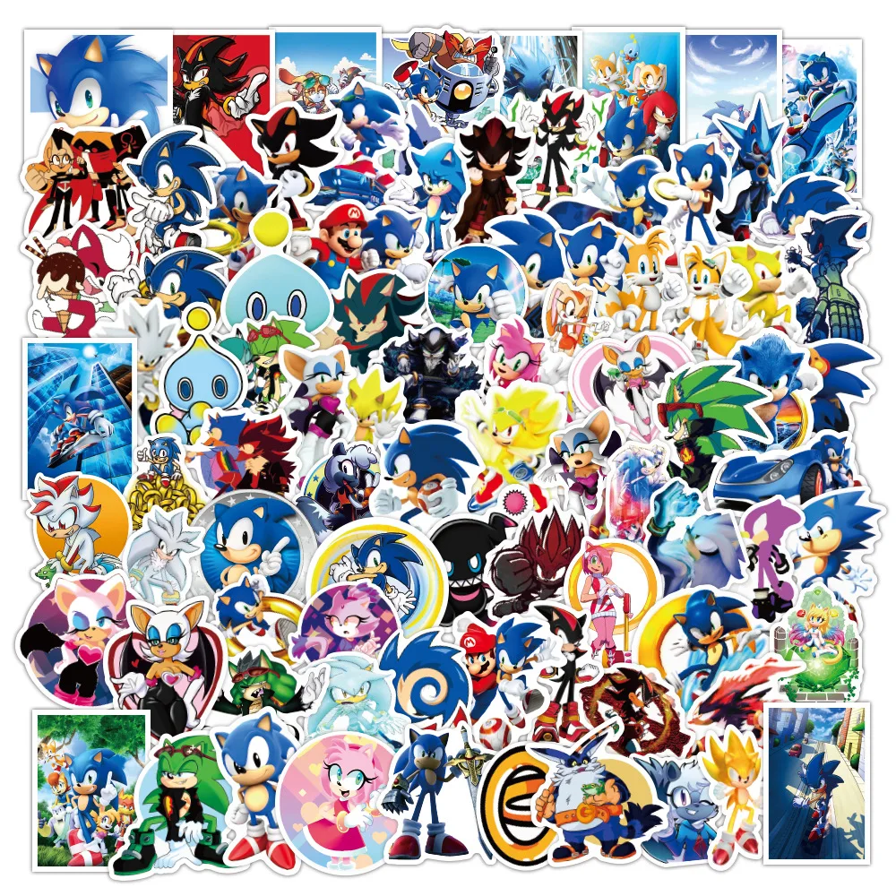 

50PCS Cartoon Anime Sonic Hedgehog Graffiti Stickers Guitar Phone Skateboard Kid Toy Waterproof Deco Sticker Christmas Gift