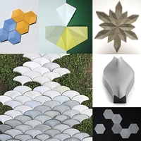 geometric design concrete wall tile silicone mold cement tv background wall paste mold plaster decorative wall tile mold