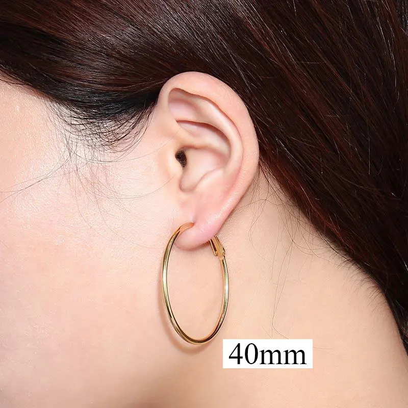 Женские большие серьги большого размера круглые кольца ювелирные изделия