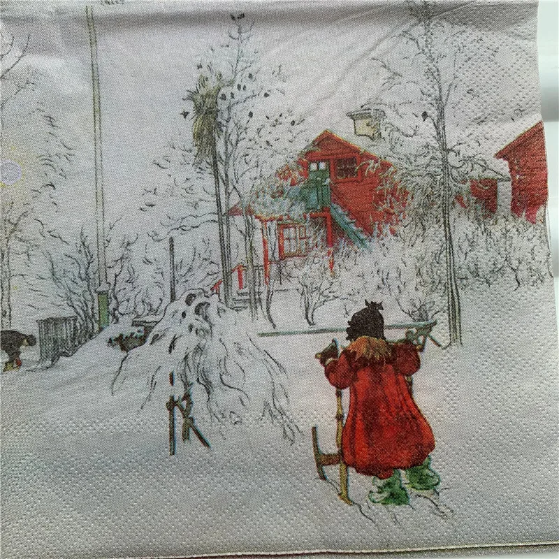 Бумажная салфетка Decoupage элегантная винтажное полотенце для девушек катания на