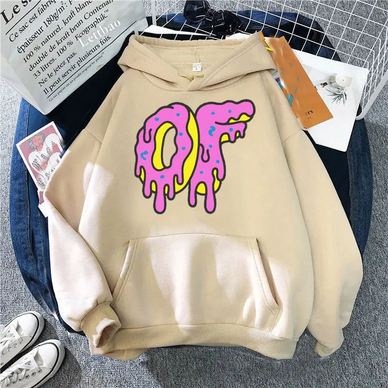 Свитшот женский с пончиками длинным рукавом осень 2021 | Женская одежда