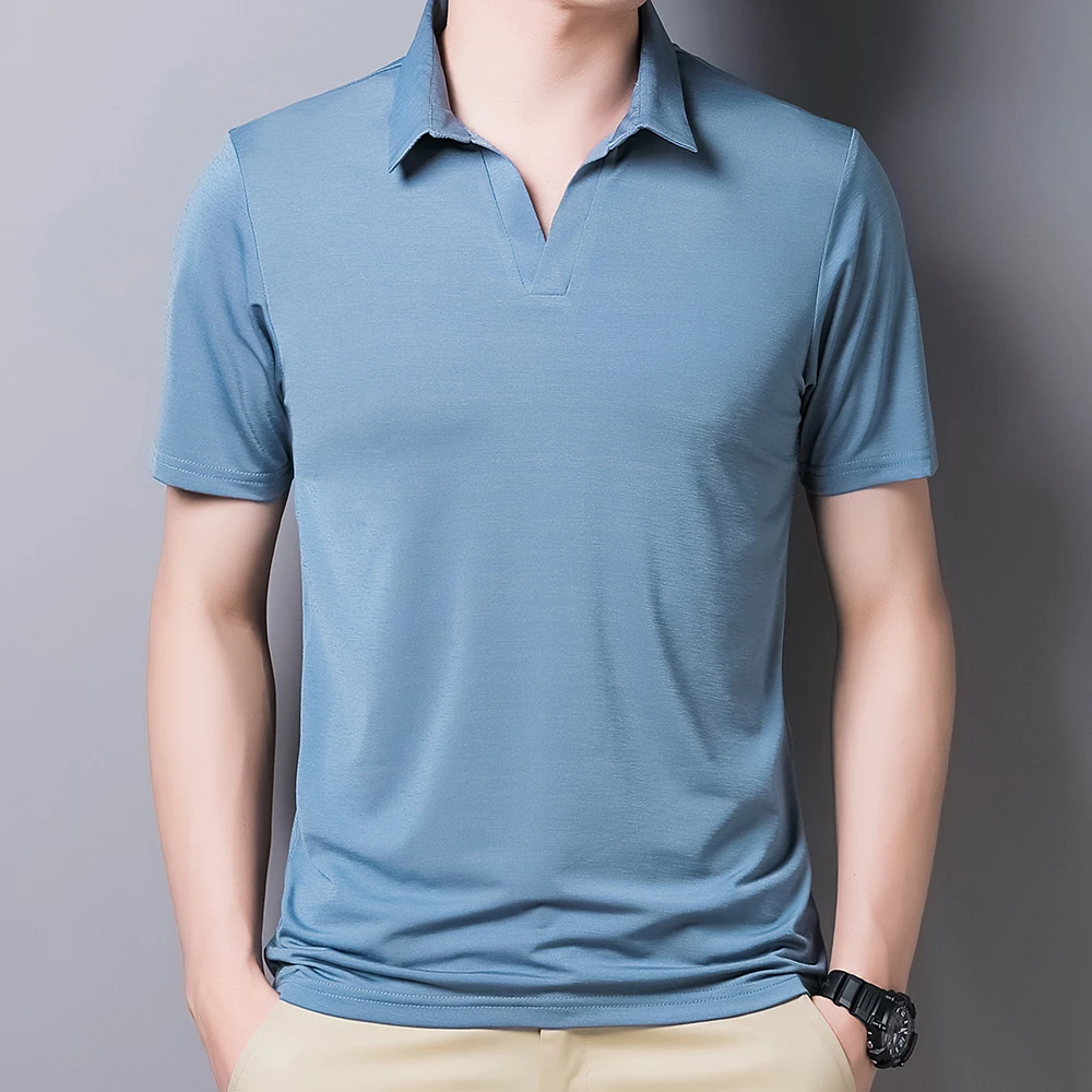 

High Quality New Summer Mens Branded Designer Polo Shirts Short Sleeve Casual Tops Plain Solid Color Fashions Mens Clothing 2021