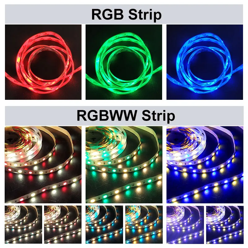 Bluetooth RGBWW с возможностью погружения на глубину до 30 м 20 15 RGB Светодиодные ленты 5050 DC