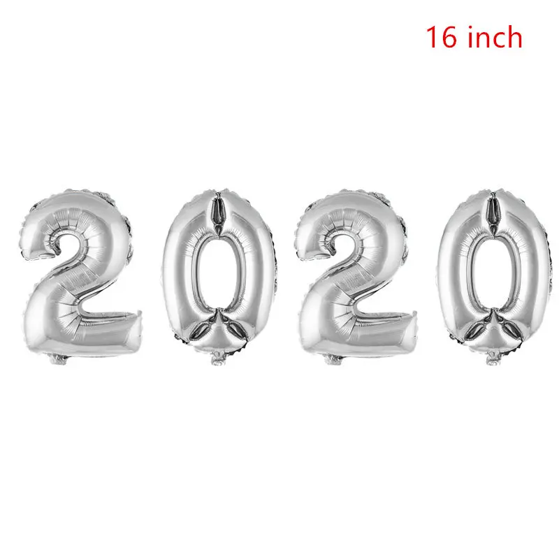 16inch silver Новогодние фольгированные шары, бутылка, радужные шары, новогодние украшения, черная звезда, испанский год, вечерние гелиевые шары - Цвет: 16inch silver