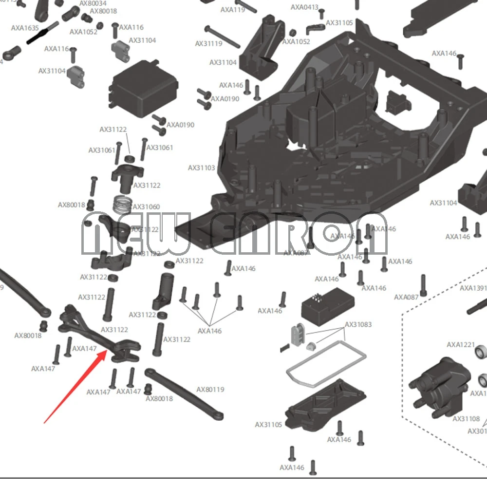 

NEW ENRON 1P Aluminum Alloy Bell Crank Steering Assembly Arm Rod W/screws AX31122 RC 1/10 RC CAR PART FOR AXIAL 1:10 YETI 90026