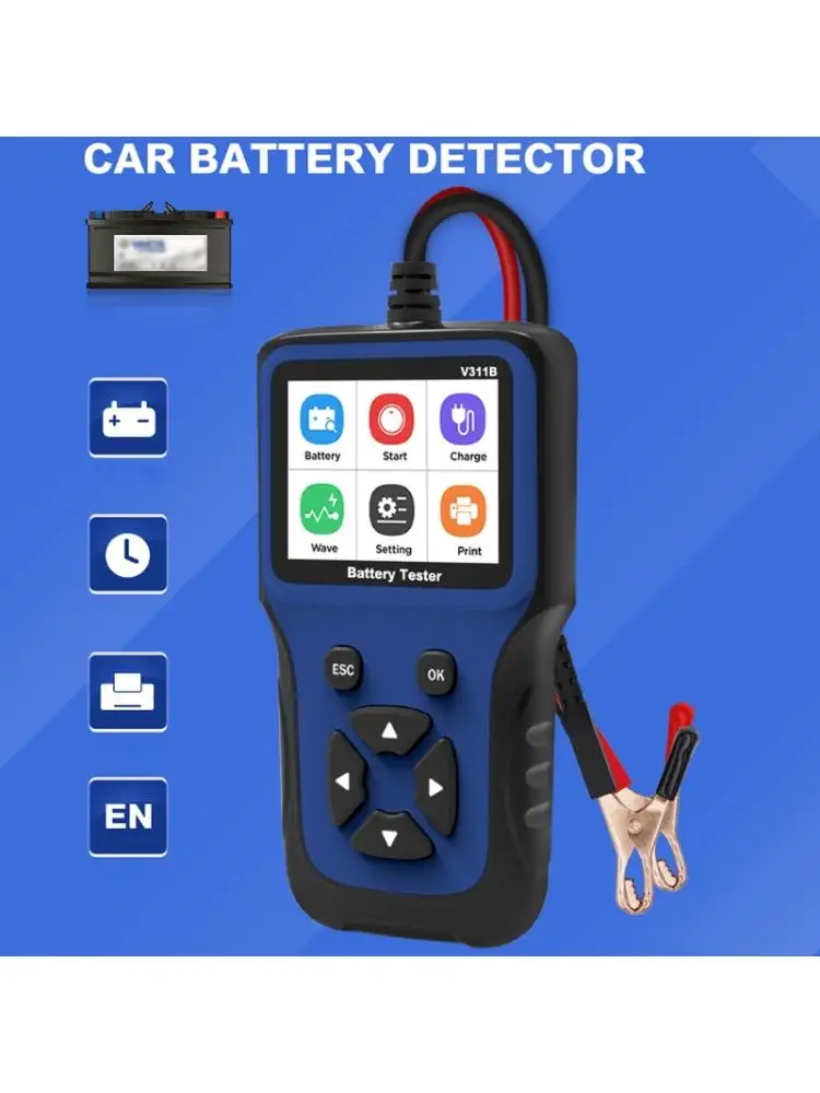 

311B 12V Battery Tester Analyzer 100-2000 CCA Car Quick Cranking Battery Tester