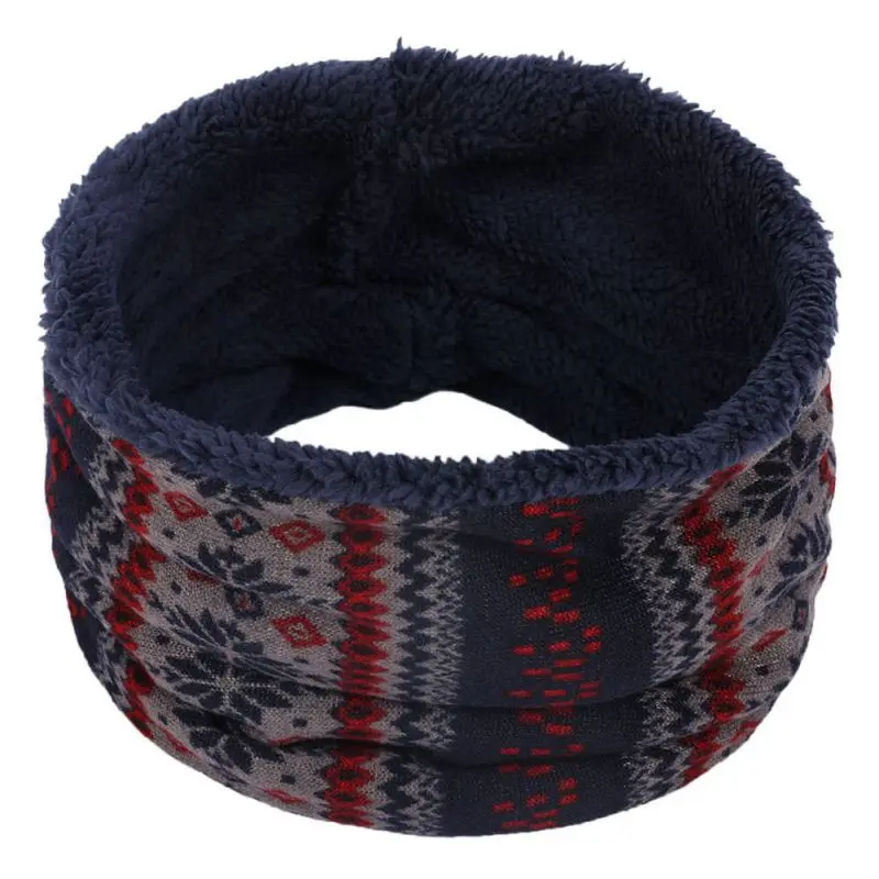 

Winter Warm Knitted Scarves Print Thick Inside Super Elastic Knit Mufflers Adult&Children Neck Warmers .