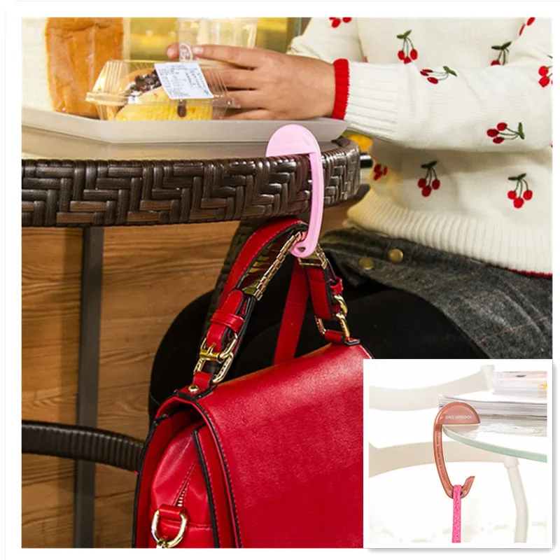 Портативная разноцветная Сумка тоут сумка вешалка кошелек Настольный крючок