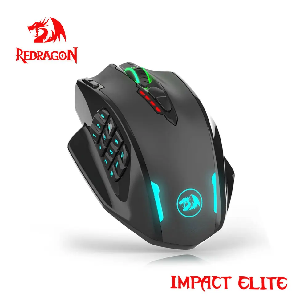Redragon Impact Elite USB Wireless 2.4G Gaming RGB Mouse 16000 DPI Programmable Optics Mice For Computer Gamer PC M913 | Компьютеры и