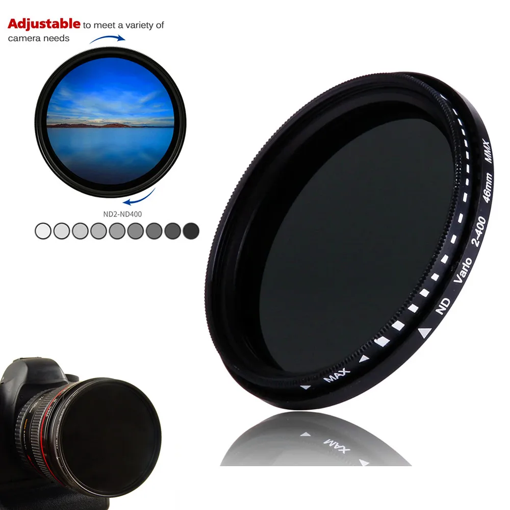 

New Arrival Fader Variable ND Filter Adjustable ND2 To ND400 Neutral Density 37 40.5 43 46 49 52 55 58 62 67 72 77 82 86 95 MM