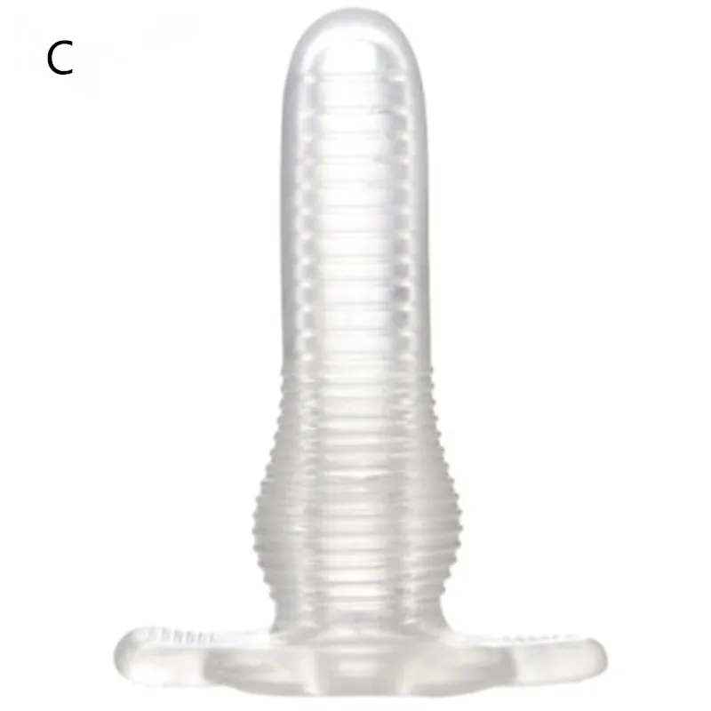 Прозрачный рукав для пениса полый анальный фаллоимитатор Анальная пробка