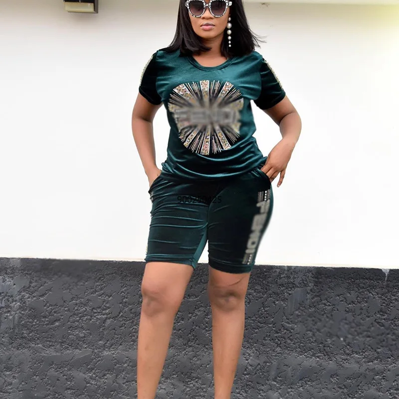 Бархатная африканская женская одежда на осень и зиму мусульманский комплект из 2