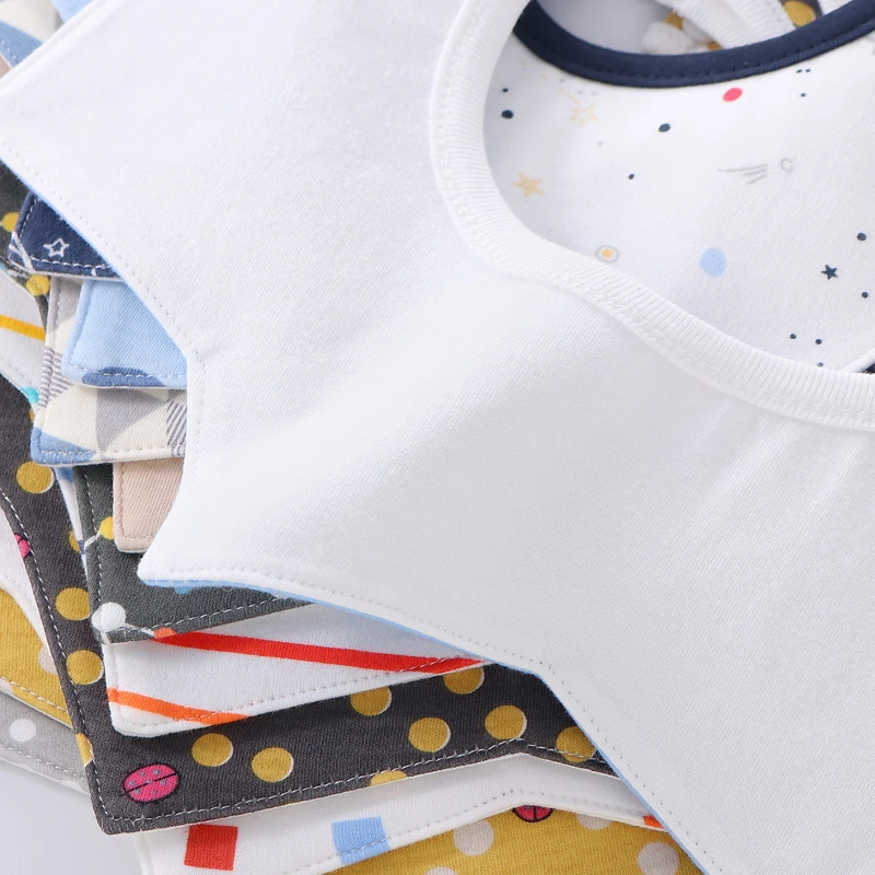Bandana para beb&eacute;, babero de algod&oacute;n para reci&eacute;n nacido, c&oacute;moda alimentaci&oacute;n, toalla de Saliva, bufanda de estrella, babero giratorio de 360 &deg;, art&iacute;culos suaves para ni&ntilde;os-3