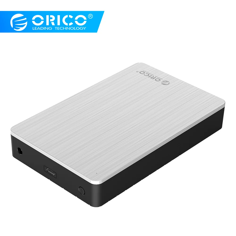 ORICO 3 5 дюйма SATA для USB C внешний жесткий диск корпус type USB3.1HDD чехол алюминиевый 8 ТБ