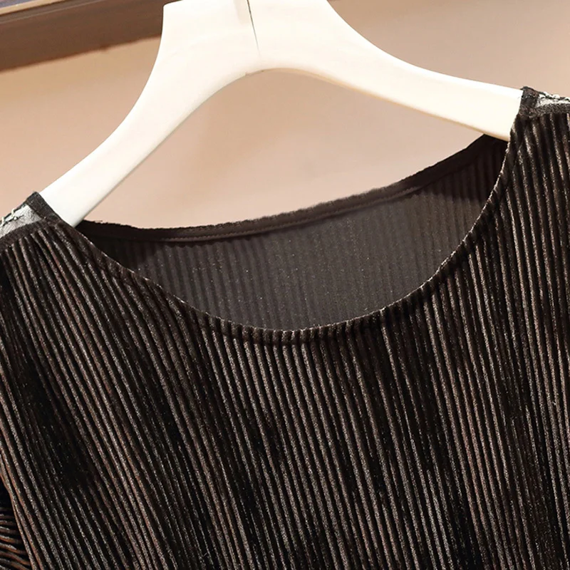 5XL размера плюс, женское бархатное платье макси с длинным рукавом, с поясом, Осень-зима, о-образный вырез, тонкие вечерние платья, офисное однотонное платье