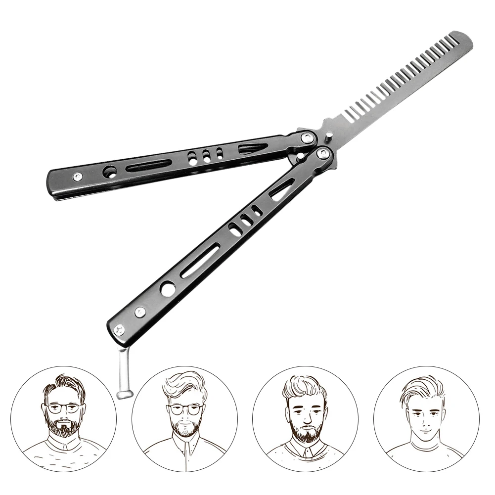 

Professional Folding Butterfly Hair Comb Foldable Stainless Steel Practice Tools Salon Hairdressing Styling Tools