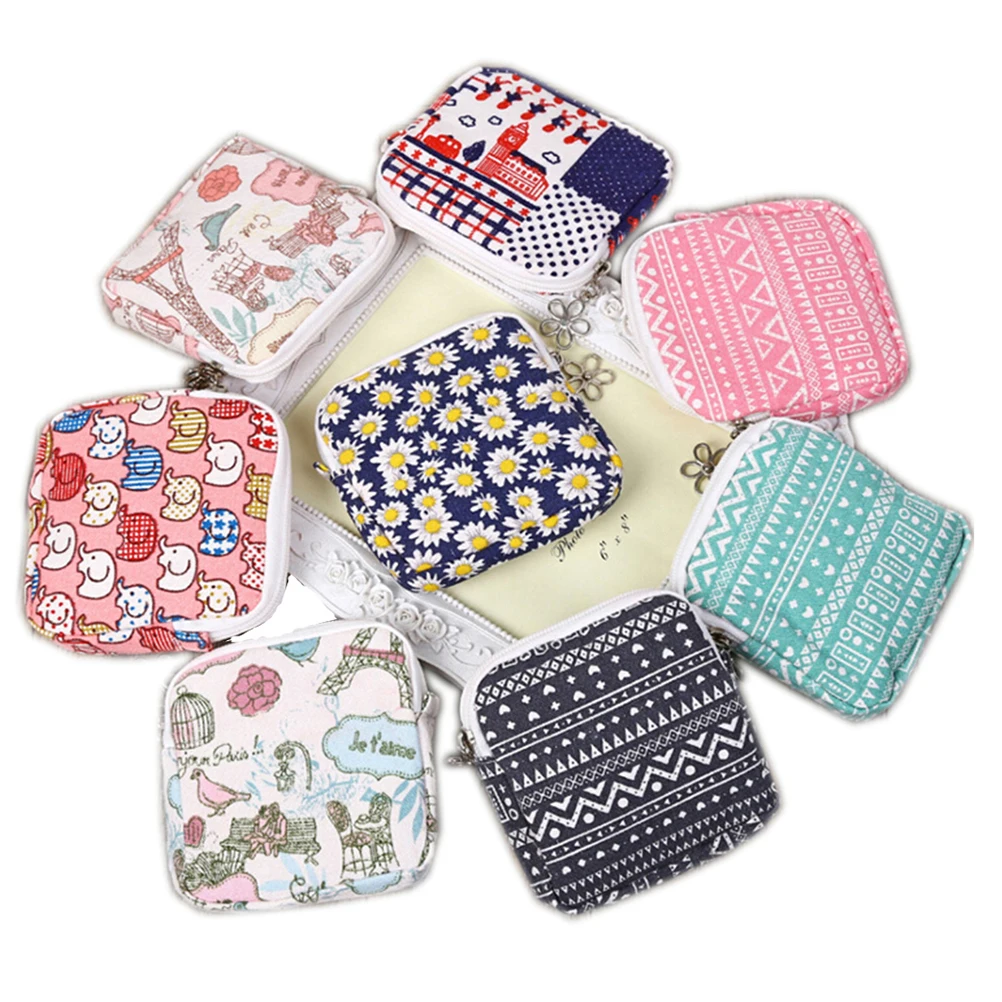 1 шт. женские гигиенические салфетки посылка на молнии полотенца сумки для