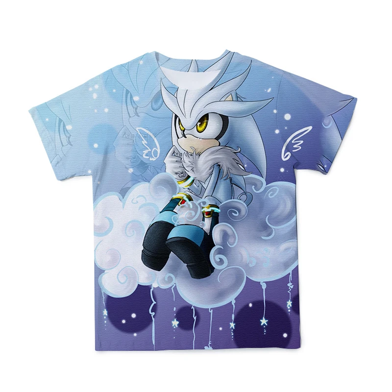 

3D Boys Tshirt Funny Blue Hedgehog Kids T-Shirts Cartoons Children 2020 Summer Kids Clothes Baby Supersonic Tshirts Streetwear