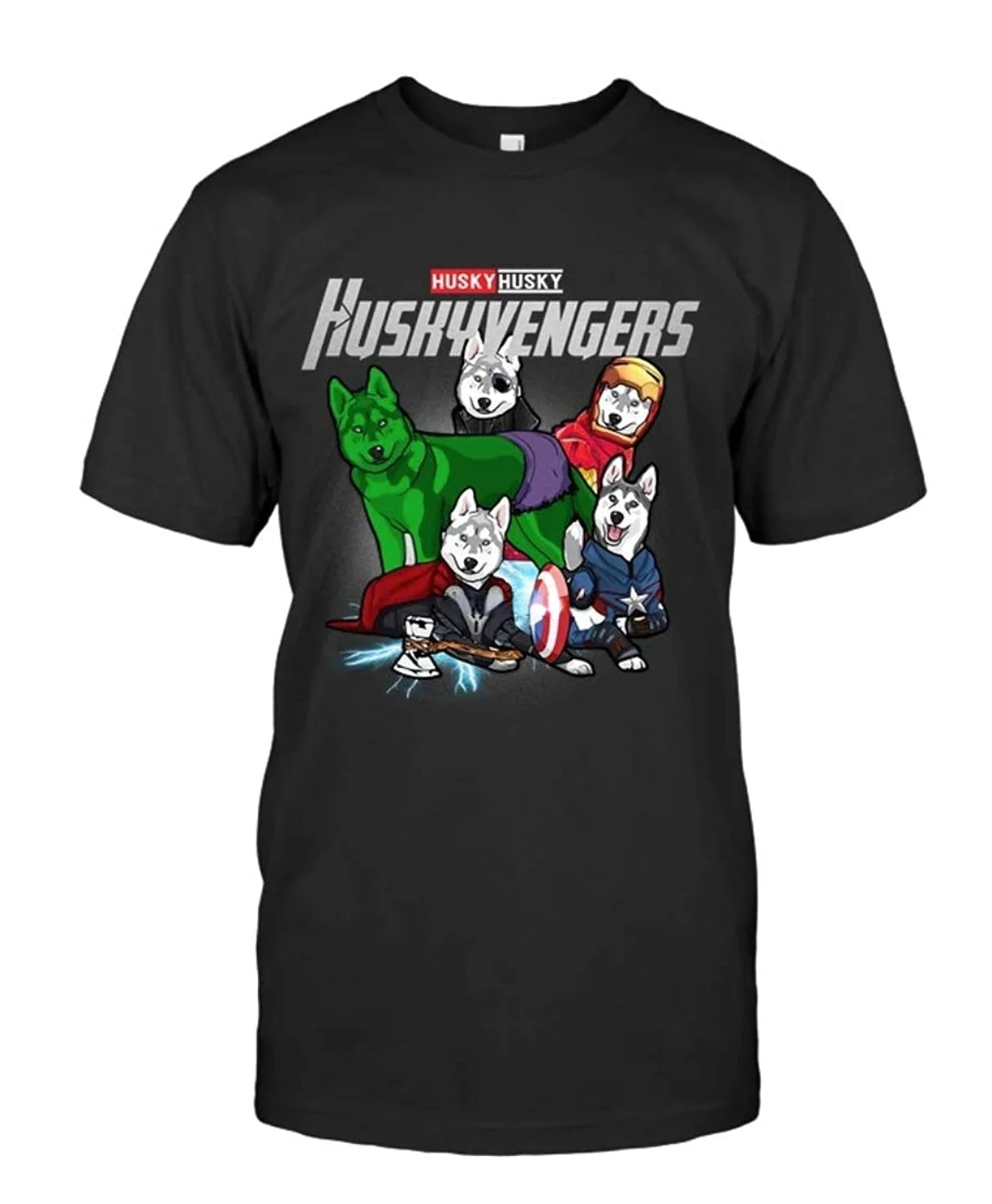 

Футболка с надписью «Huskyvengers»