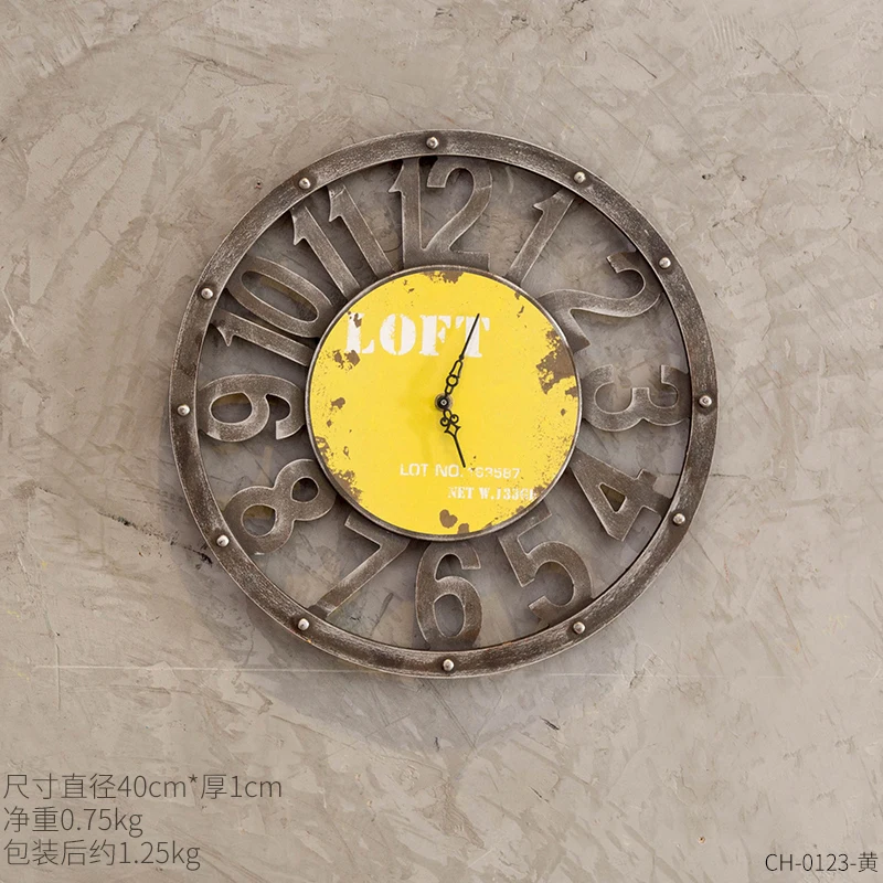 Креативные металлические велосипедные настенные часы винтажные большие ретро