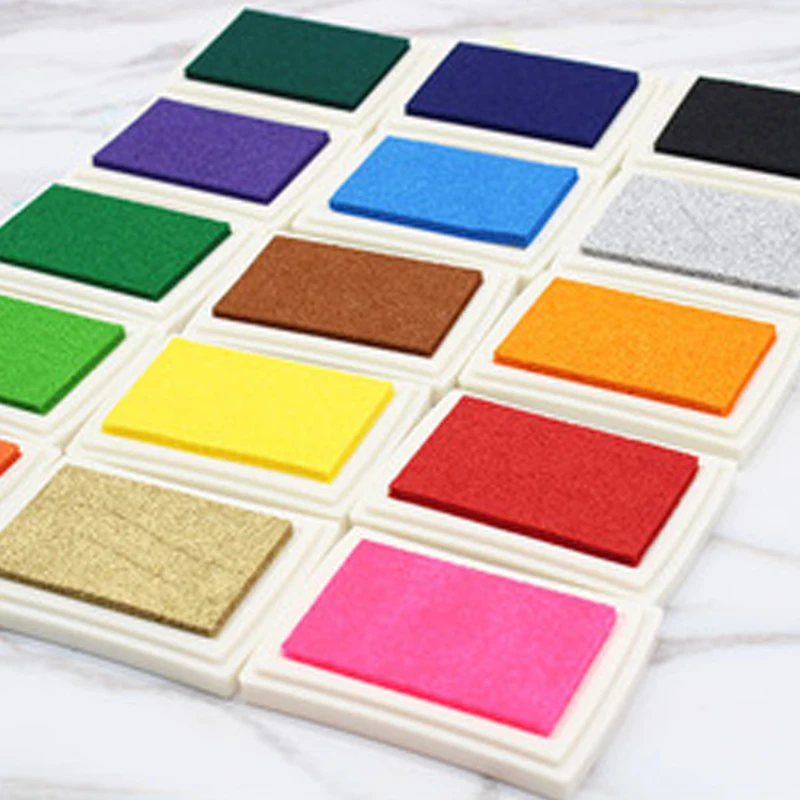 Чернильная подушечка 15 цветов резиновые штампы тканевая деревянная бумага для
