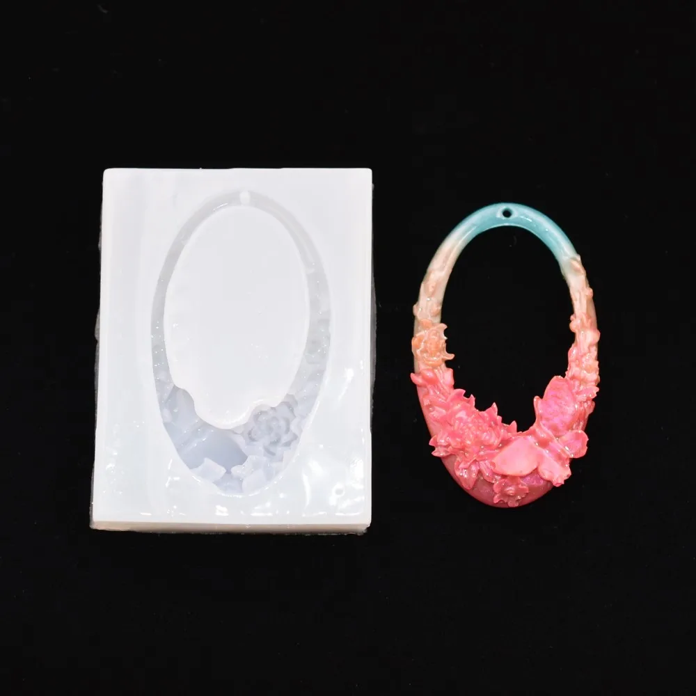 Полые серьги подвески в классическом стиле силиконовая форма для ювелирных