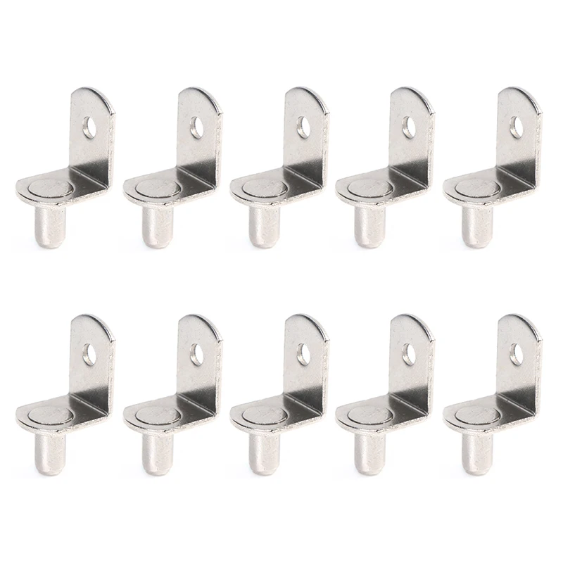 

10Pcs Shelf Support Pins Stud Shelves Seperator Fixed Cabinet Cupboard Furniture Shelf Bracket Wall Mount Bracket Support Holder