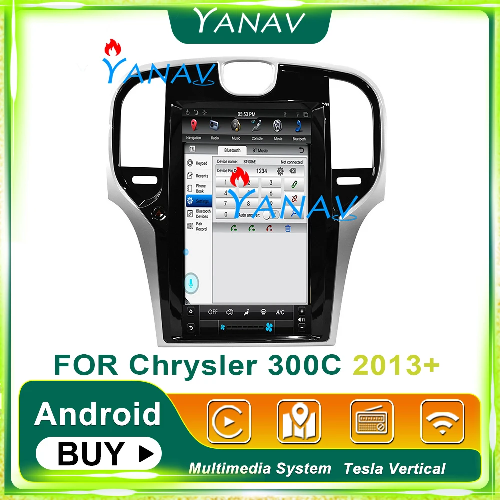 Автомобильный GPS навигатор для Chrysler 300C/300S 2013 + Автомагнитола мультимедийный аудио