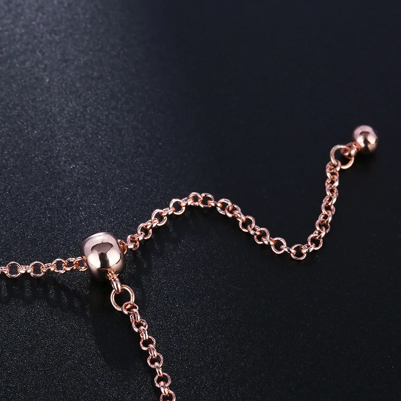 4 мм кубический цирконий теннисные браслеты для женщин розовое золото серебряный цвет браслет CZ Шарм