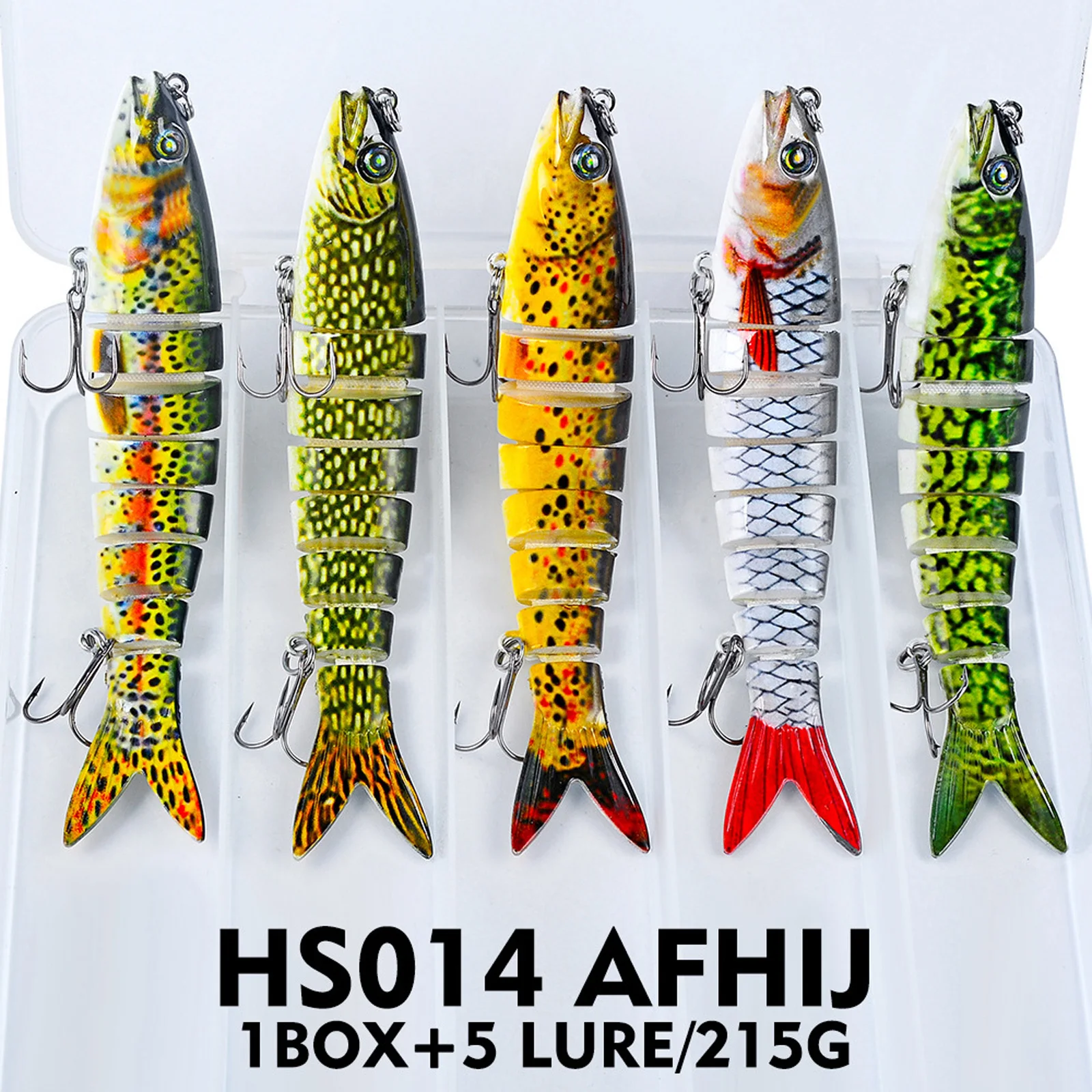 5 шт. рыболовная многосекционная приманка Сегмент Swimbait Приманка блесна 1 коробка +