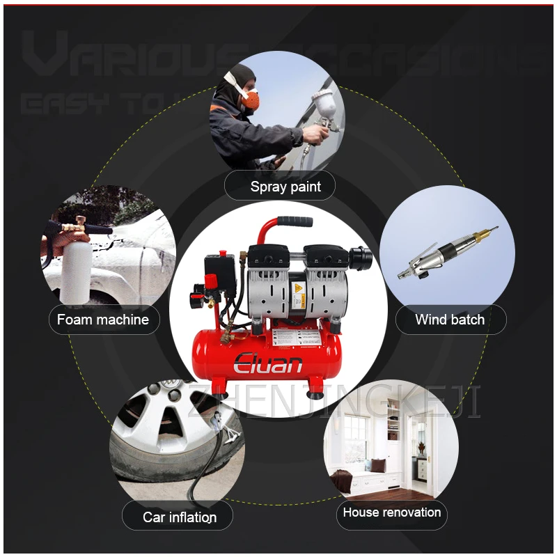 

No Fuel Air Compressor 220V Small Woodworking Air Pump Tool Mute Air Compressor Profession High Quality Air Compression Machine
