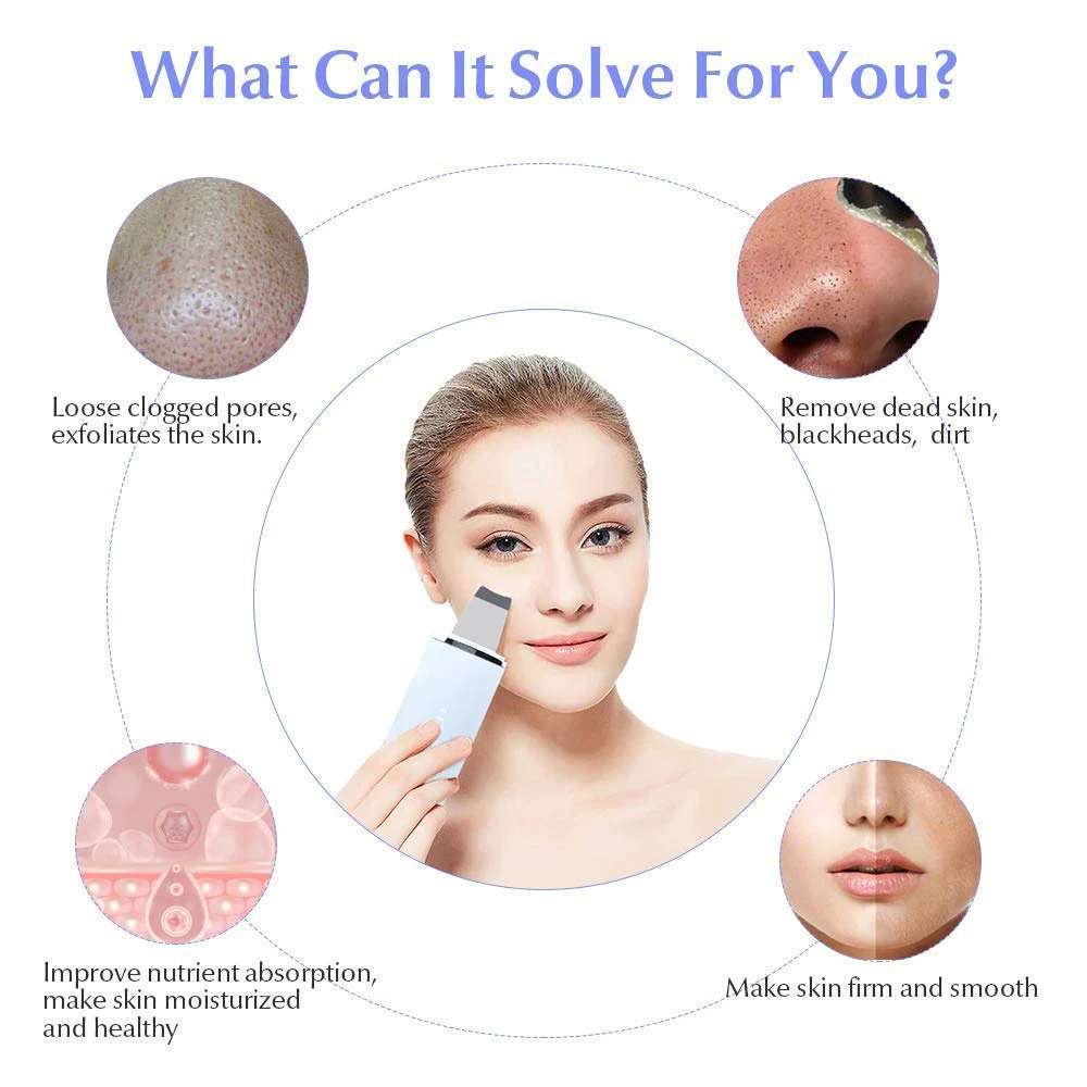 Cleanerface Ion глубокая очистка лица ультразвуковой пилинг искусственная кожа для
